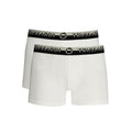 White cotton men's boxer briefs by Trussardi, featuring a snug fit and comfortable waistband.