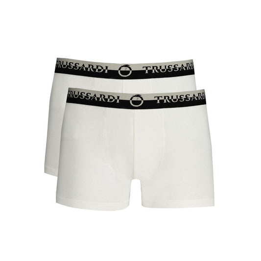 Trussardi White Cotton Men's Boxer Brief Trussardi