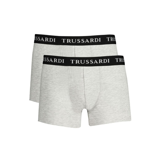Trussardi Grigio Cotton Men's Boxer Underwear Trussardi