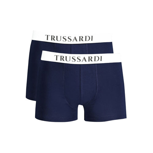 Trussardi Blu Cotton Men Underwear Trussardi