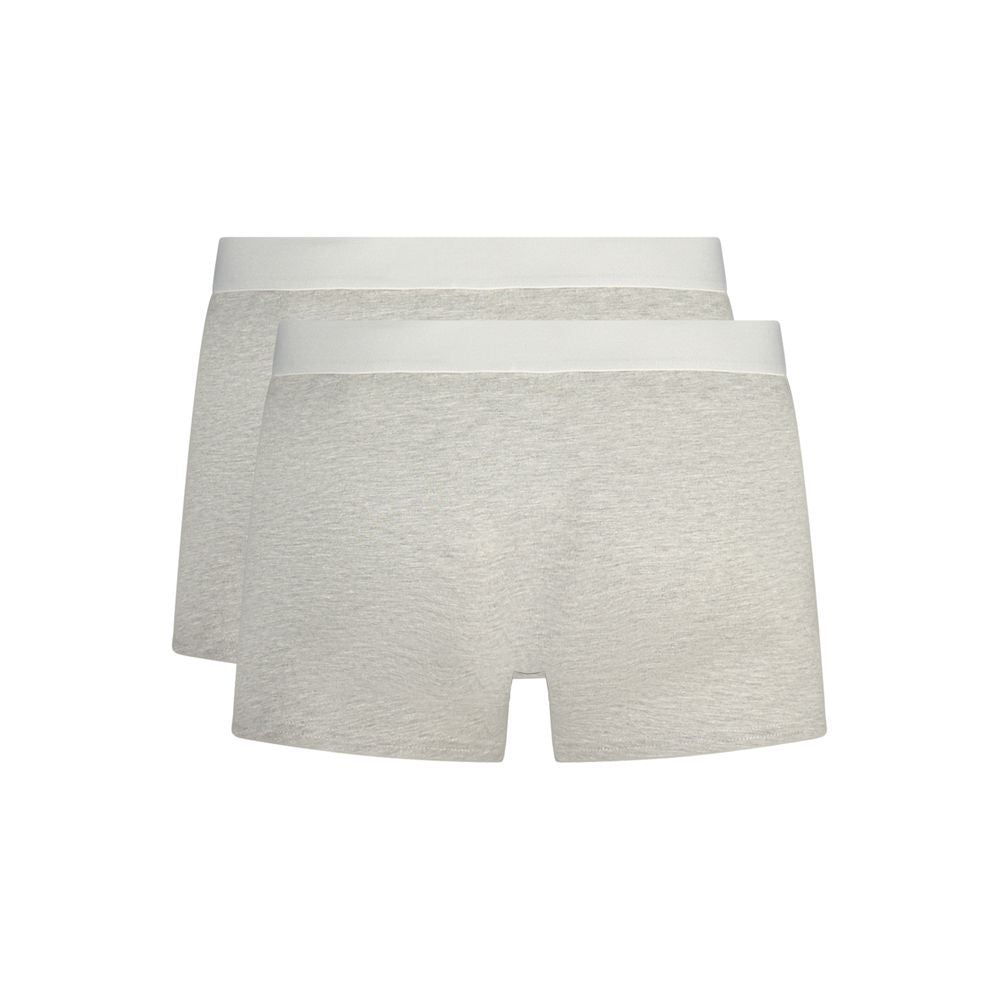 Gray cotton men's boxer shorts by Trussardi, featuring a comfortable fit and classic design.