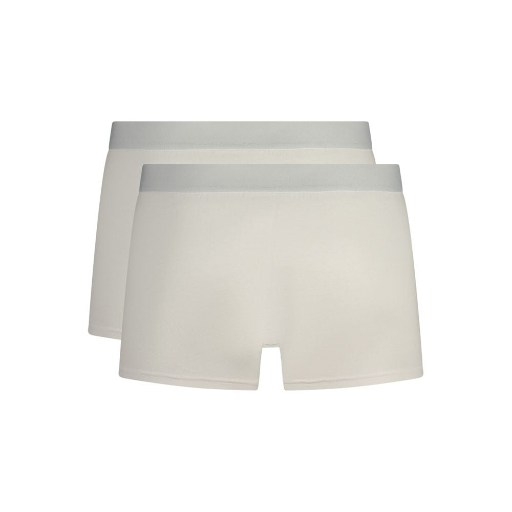 Trussardi Bianco cotton men's boxer shorts with a comfortable fit and classic design, featuring the Trussardi logo waistband.