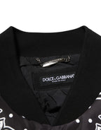 Dolce & Gabbana Black White BandanaPrint Men Bomber  Jacket - Eljoys Fashion 