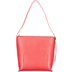 Coccinelle Rosso leather woman handbag with sleek design and top handle, showcasing elegant craftsmanship and vibrant red color.