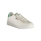 White Gas polyurethane men's sneaker with stylish design and breathable material, showcasing a comfortable casual footwear option.