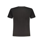 Black Guess Jeans organic cotton men's T-shirt with crew neck and short sleeves, casual and comfortable fit.