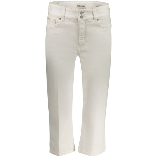 Guess Jeans Bianco Cotton Women Capri Guess Jeans
