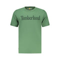 Timberland Verde Organic Cotton Men's T-Shirt in green, featuring a crew neck and Timberland logo on the chest.