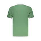 Timberland Verde organic cotton men's T-shirt in green with crew neck and short sleeves, casual clothing for men.