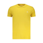 Yellow cotton men's T-shirt by Timberland, featuring a classic crew neck design and Timberland logo on the chest.