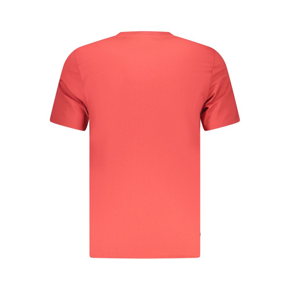 Timberland Rosso Cotton Men's T-Shirt in white with crew neck and short sleeves, casual fit, front logo, and soft fabric.