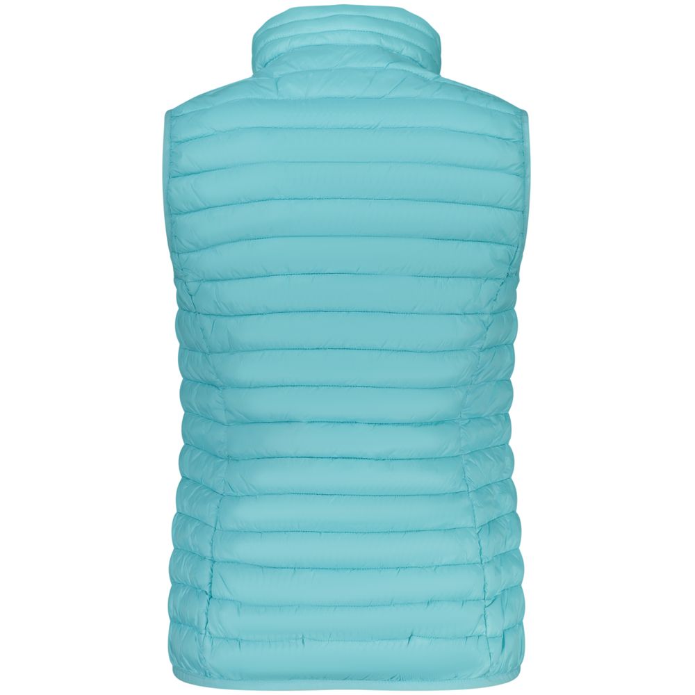 Norway 1963 Azzurro women's nylon gilet with front pockets, lightweight and stylish for outdoor wear.