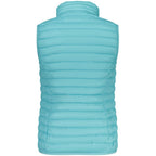 Norway 1963 Azzurro women's nylon gilet with front pockets, lightweight and stylish for outdoor wear.