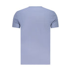 Timberland Azzurro cotton men's T-shirt with a crew neckline and short sleeves, displayed flat.