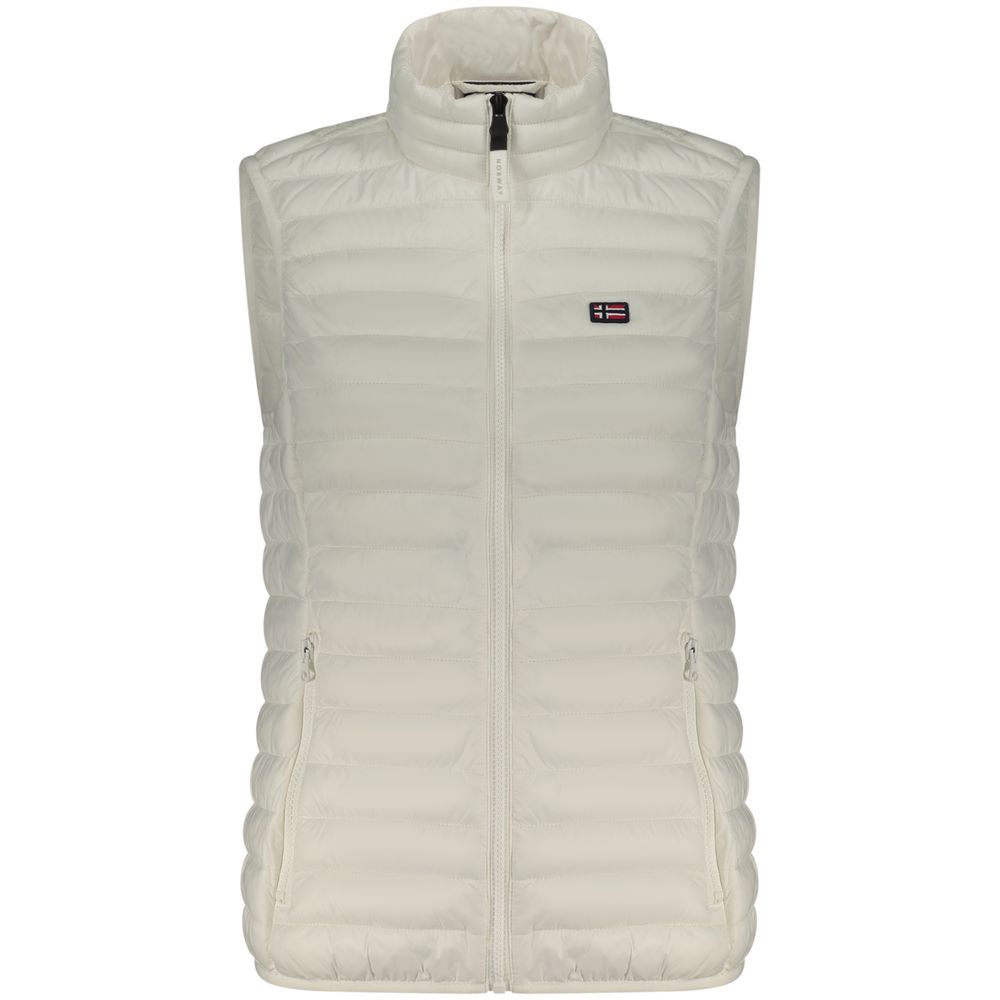 Norway 1963 Bianco Poliammide women's gilet in white, featuring a sleeveless design and lightweight fabric for casual wear.