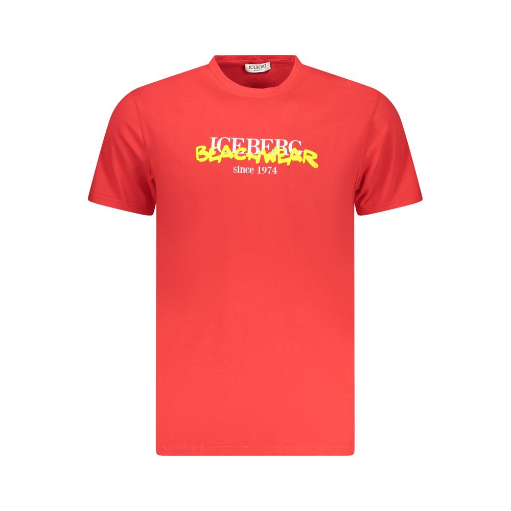 Iceberg Red Cotton Men's T-Shirt - Eljoys Fashion 