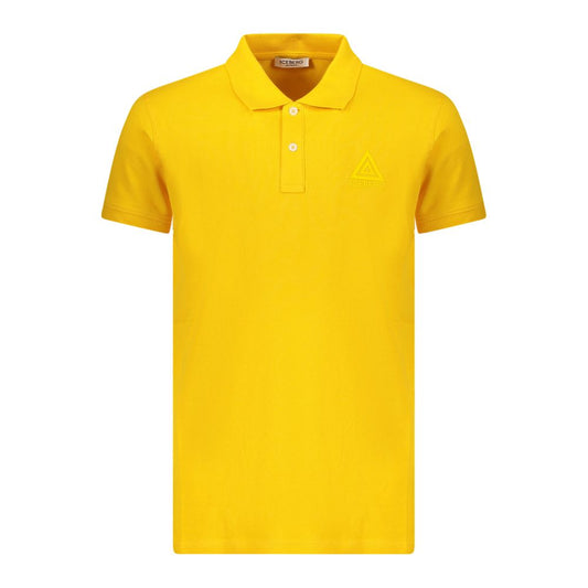 Iceberg Yellow Cotton Mens Polo Shirt Iceberg