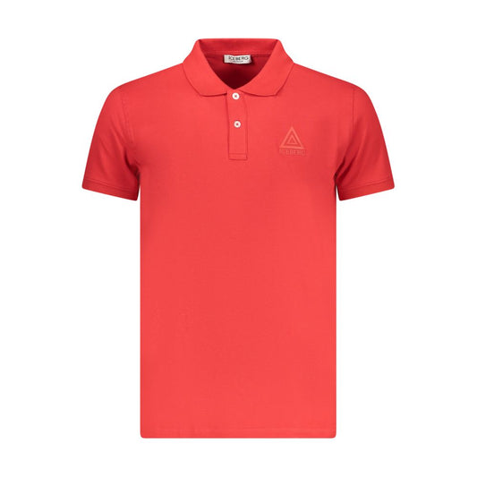 Iceberg Rosso Cotton Mens Polo Shirt Iceberg