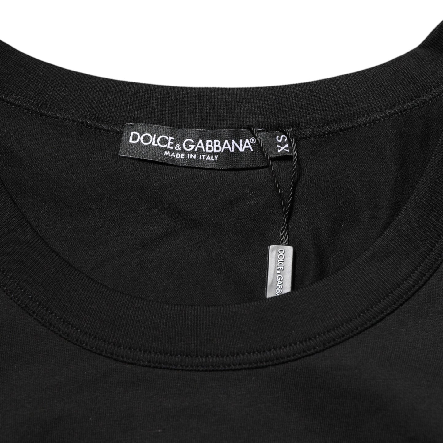 Dolce & Gabbana Black Cotton Sleeveless Men Tank Top T-shirt