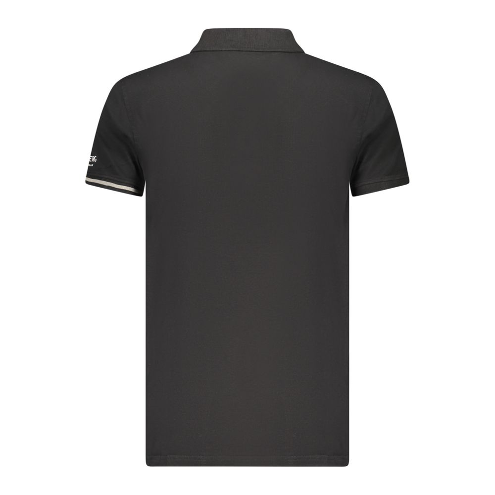 Iceberg Black Cotton Men Polo Shirt - Eljoys Fashion 
