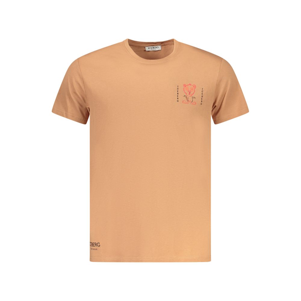 Iceberg Marrone Cotton Men T-Shirt Iceberg