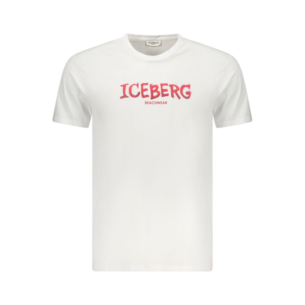 Iceberg Bianco Cotton Men T-Shirt Iceberg