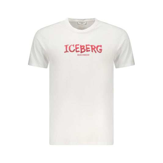 Iceberg Bianco Cotton Men T-Shirt Iceberg