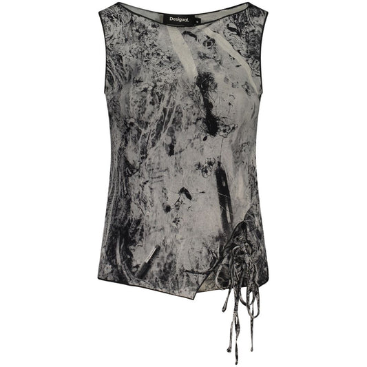 Desigual Black Viscosa Women Tank Top Desigual