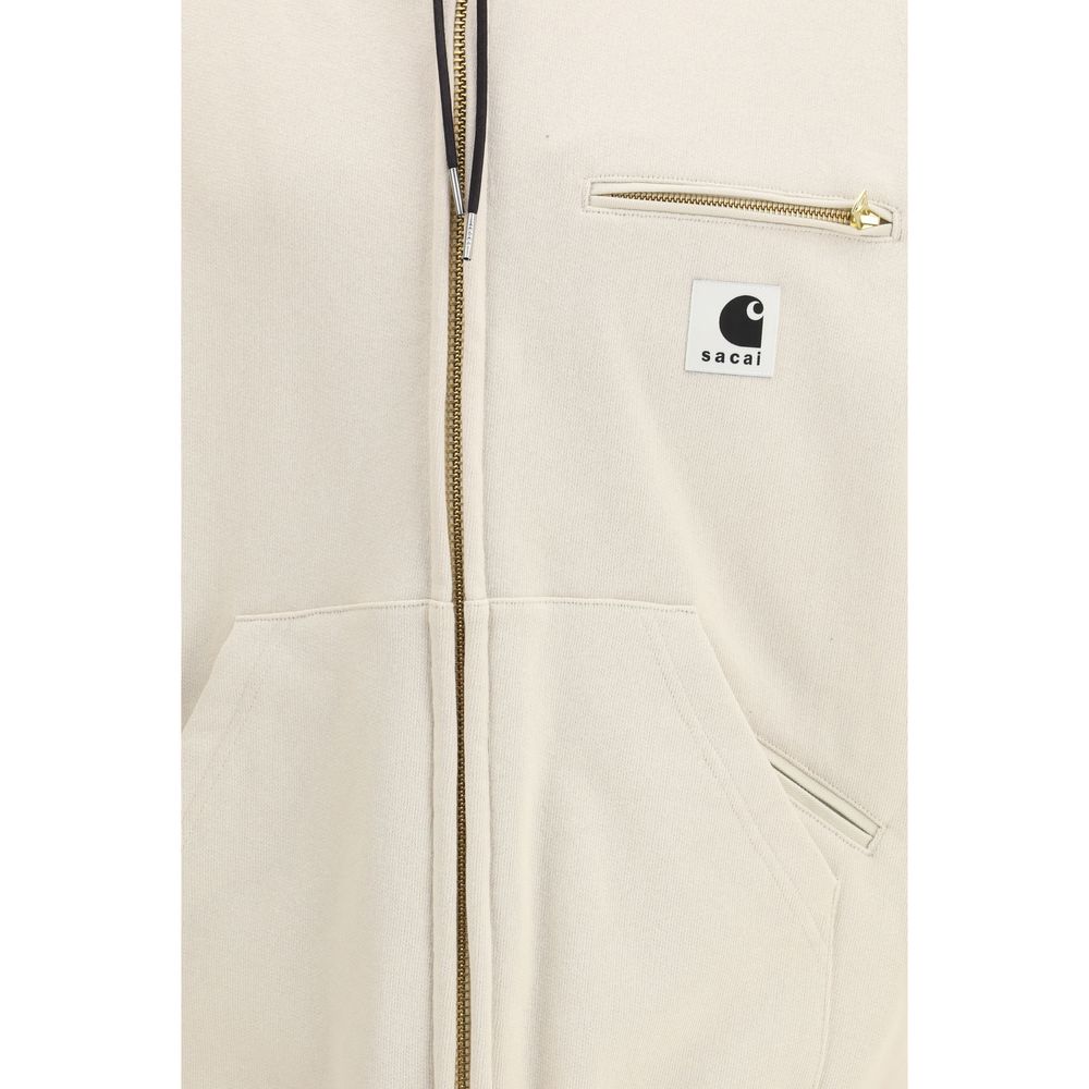 Sacai Beige Cotton Sweatshirt Sacai