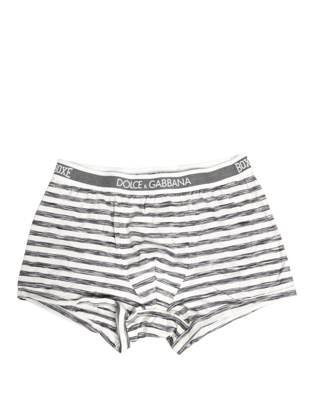 Dolce & Gabbana Gray White Stripes Men Regular Boxer Underwear - Eljoys Fashion 