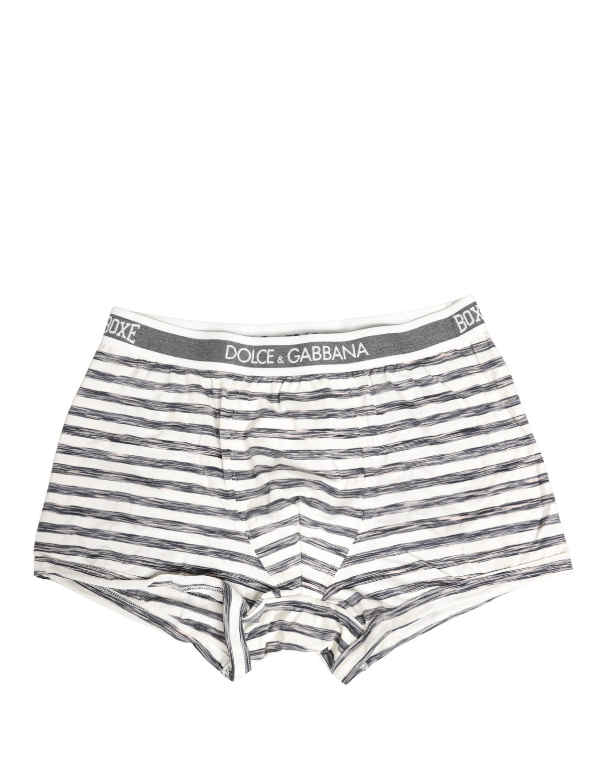 Dolce & Gabbana Gray White Stripes Men Regular Boxer Underwear - Eljoys Fashion 