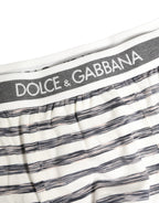 Dolce & Gabbana Gray White Stripes Men Regular Boxer Underwear - Eljoys Fashion 