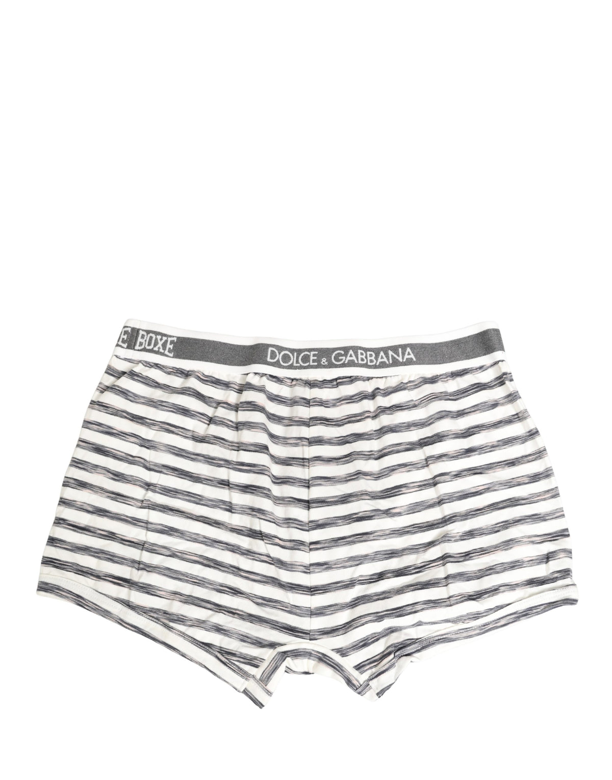 Dolce & Gabbana Gray White Stripes Men Regular Boxer Underwear - Eljoys Fashion 
