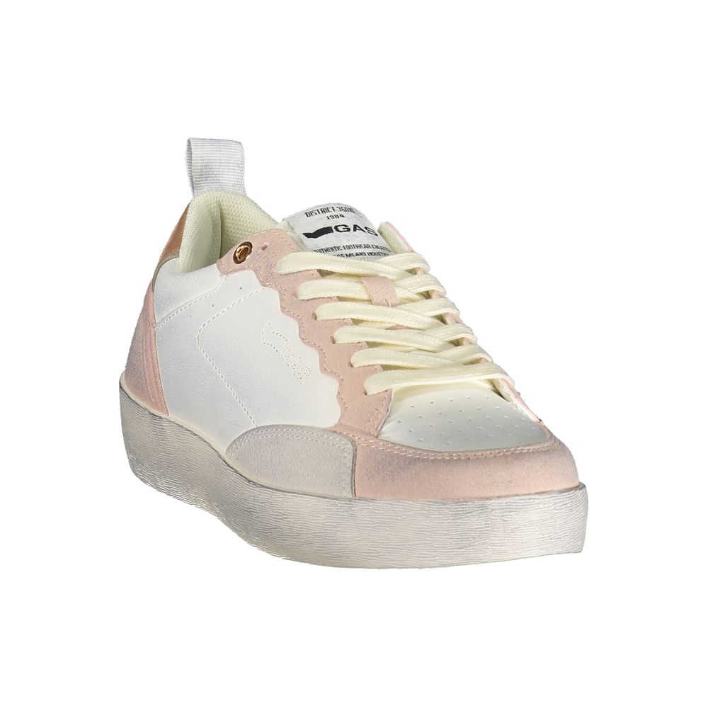 Gas Bianco Poliuretano women’s sneakers with white polyurethane upper and stylish design, suitable for casual wear.