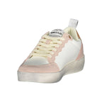Gas Bianco polyurethane women’s sneakers with white design and lace-up closure, stylish and comfortable footwear.