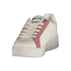 White Gas polyurethane women's sneaker with a sleek design and cushioned sole, ideal for casual and everyday wear.