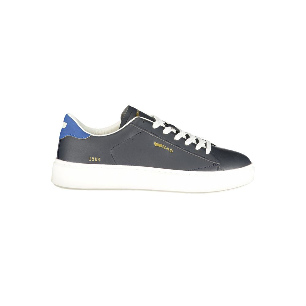 Blue Gas polyurethane men's sneaker with white sole and lace-up design, showcasing a sporty casual footwear style.