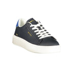 Blue polyurethane men's Gas sneakers with stylish design and white rubber soles, showcasing a modern athletic footwear style.