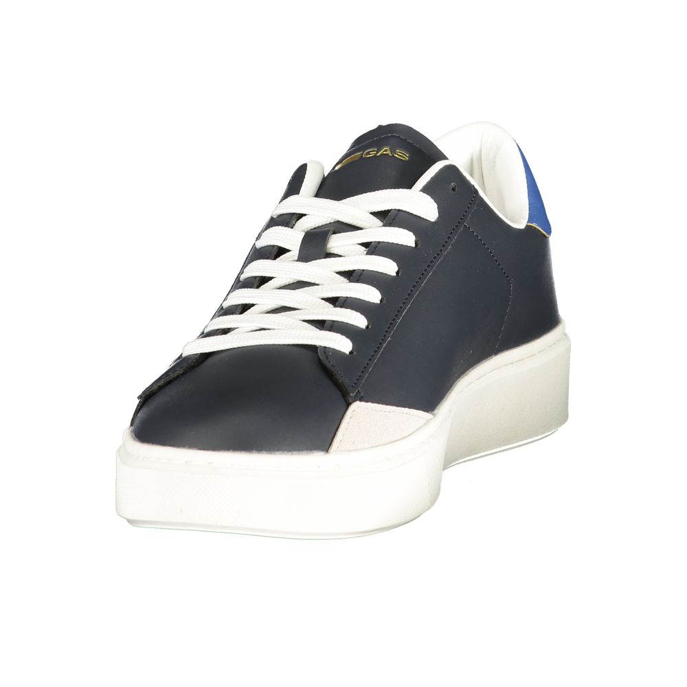 Blue Gas polyurethane men's sneaker with white sole and laces, stylish casual footwear for everyday wear.