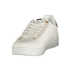 Gas Bianco polyurethane men's sneaker with white upper, lace-up design, and sporty style, perfect for casual wear.