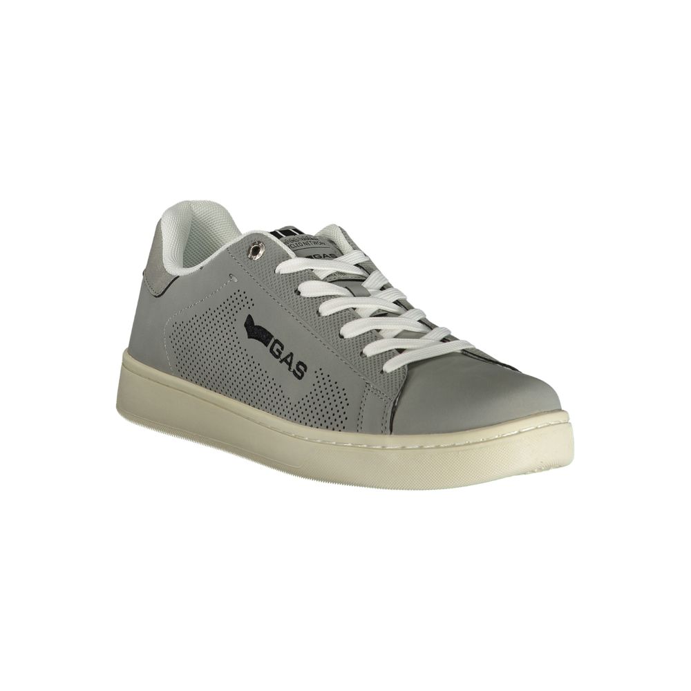 Gas Grigio polyurethane men's sneaker with white sole and sleek design, featuring breathable material and modern athletic style.