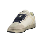Gas Bianco polyurethane women’s sneakers with white design, featuring stylish lace-up closure and sporty casual look.