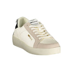 Gas Bianco Polyurethane women’s sneaker featuring a sleek white design with comfortable laces and sporty style.