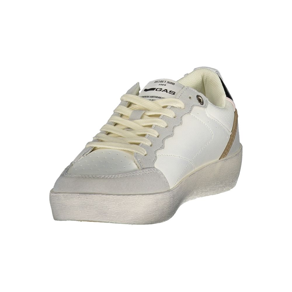 Gas Grigio polyurethane women’s sneaker with white and grey color blocking, featuring a sporty design and cushioned sole.