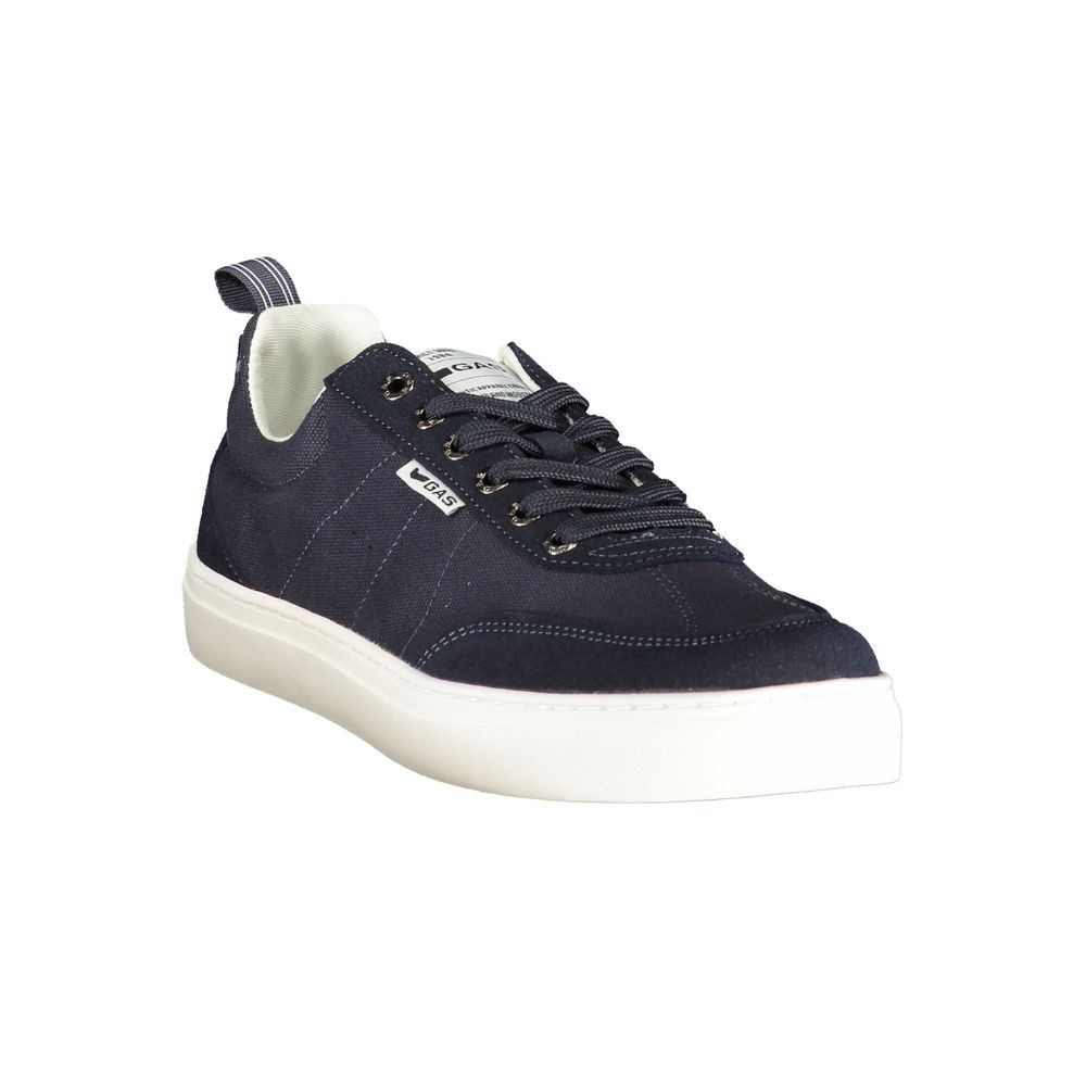 Gas Blu Polyurethane Men Sneaker with sleek design and white sole, showcasing comfort and modern style.