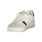White Gas polyurethane men's sneaker with sporty design and lace-up closure, stylish footwear for casual wear.