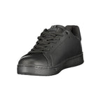 Black Gas polyurethane men's sneaker with sleek design and rubber sole, showcasing a modern athletic footwear style.