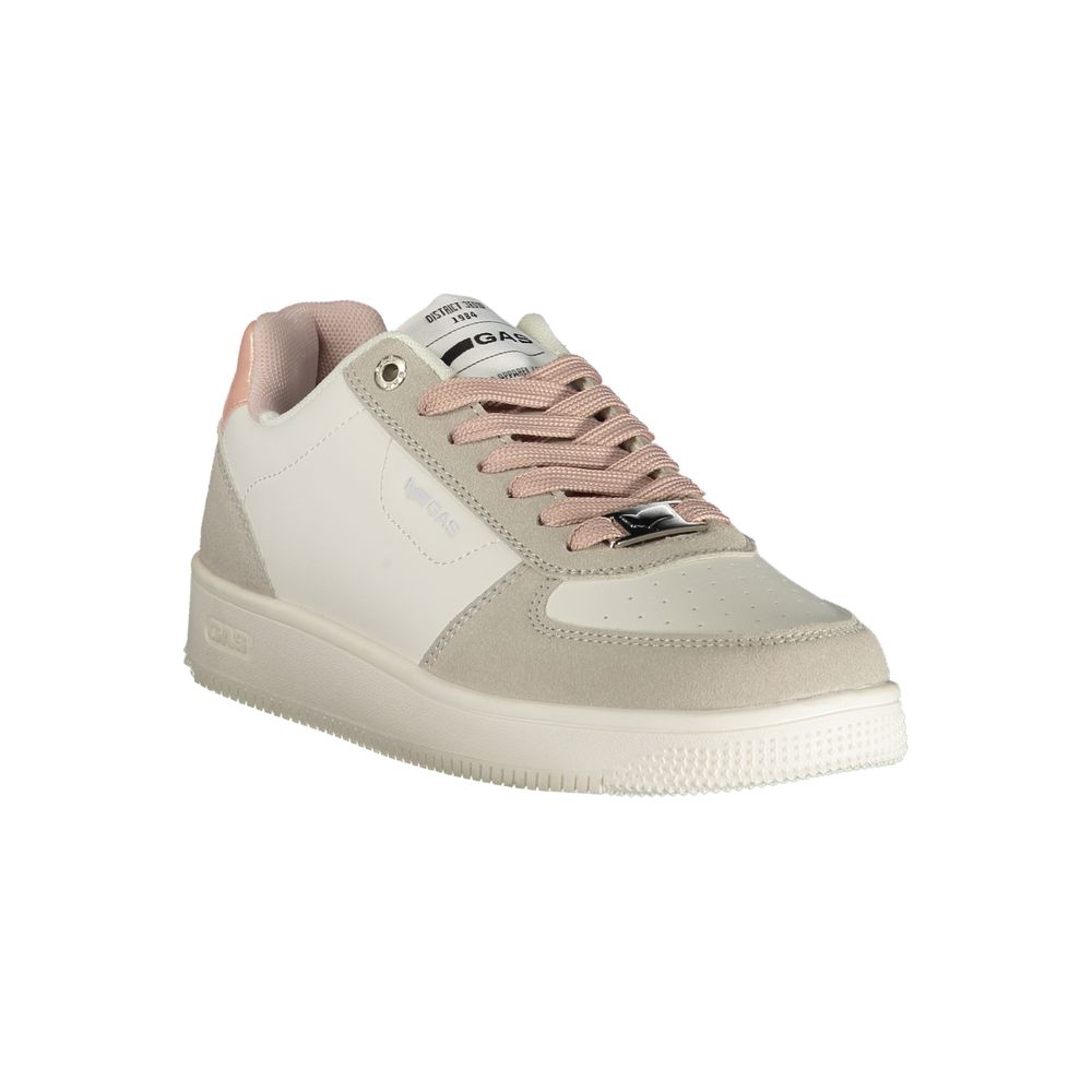 Gas White Polyurethane Women Sneaker - Eljoys Fashion 