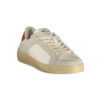 White Gas polyurethane men's sneaker with gas-white design, featuring sleek laces and modern athletic style.