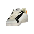 White Gas polyurethane men's sneaker with breathable design and stylish sporty look, featuring lace-up closure and cushioned sole.